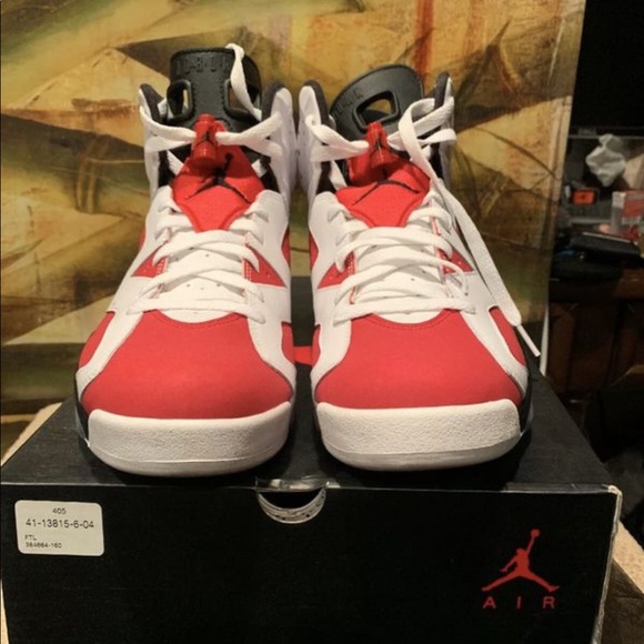 Retro Jordan Carmine 6 size 12 - Picture 3 of 4